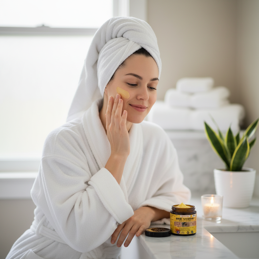 Bee venom Crème anti-âge, hydratante, réparatrice pour la peau, uniforme